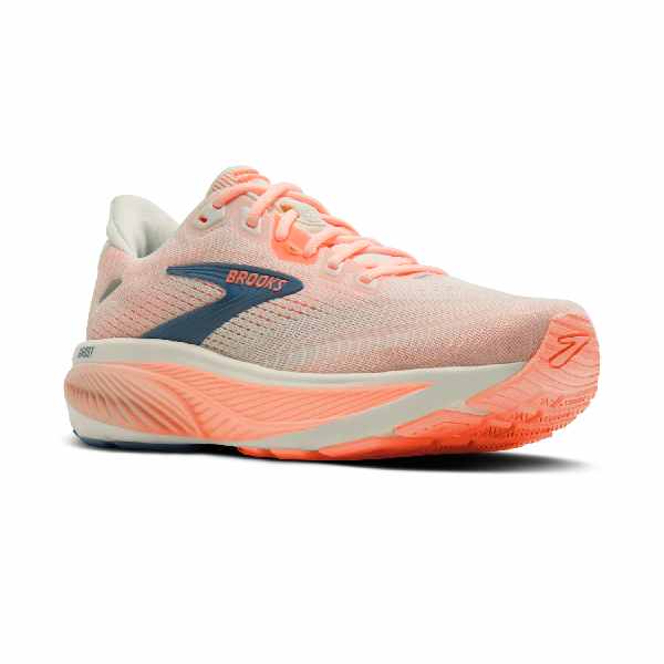 Brooks Ghost 18 Star White/Cyber Peach/Grey