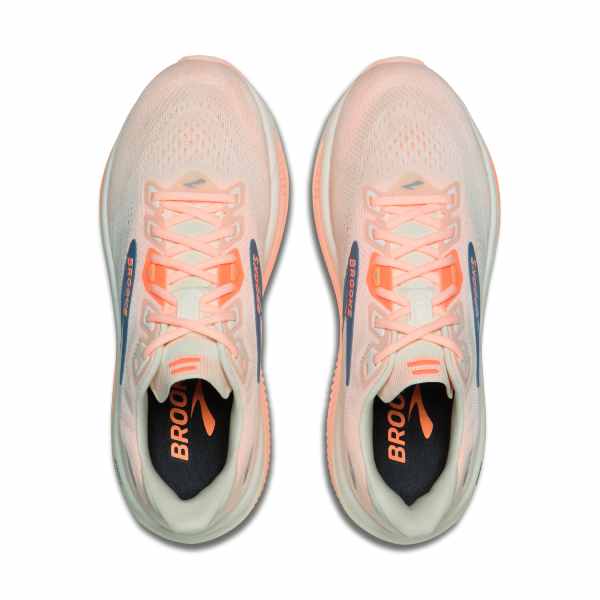 Brooks Ghost 18 Star White/Cyber Peach/Grey