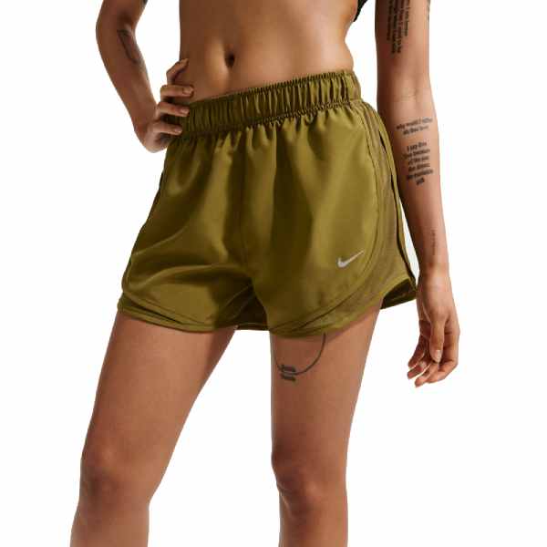 Nike Tempo Dri-FIT Mid-Rise Brief-Lined Running Shorts Olive Flak