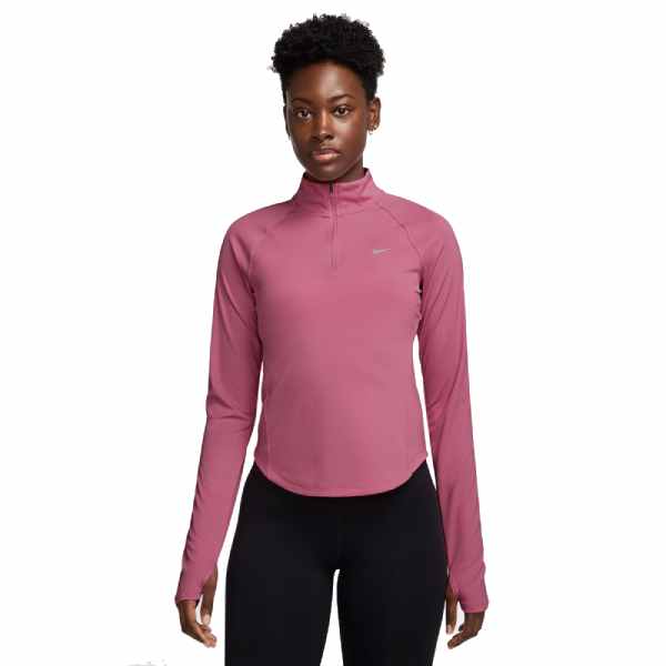 Nike Tempo Swoosh Run Dri-FIT 1/4-Zip Running Top Peony/White