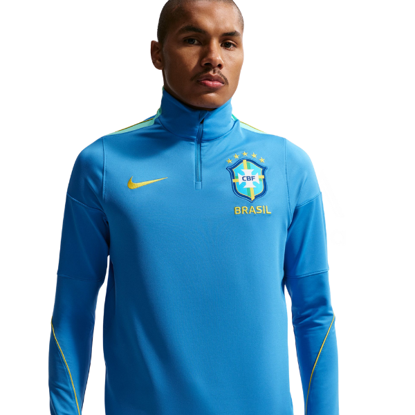 Nike Brazil Strike Dri-FIT Football Drill Top Light Photo Blue