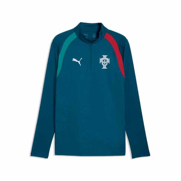 Puma Portugal Training 1/4 Zip Top Ocean Tropic