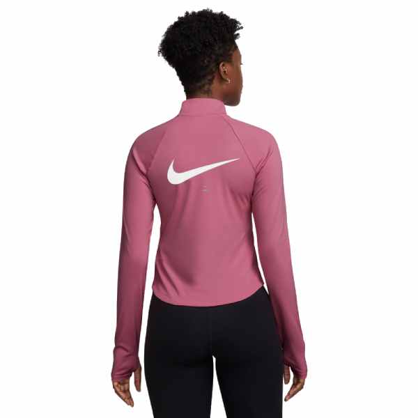 Nike Tempo Swoosh Run Dri-FIT 1/4-Zip Running Top Peony/White