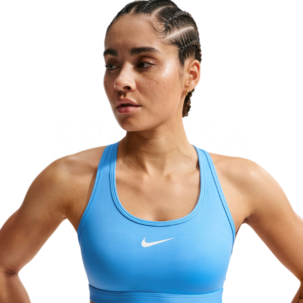Nike Swoosh Medium-Support Padded Sports Bra University Blue