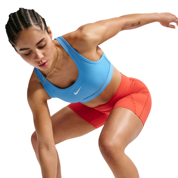 Nike Swoosh Medium-Support Padded Sports Bra University Blue