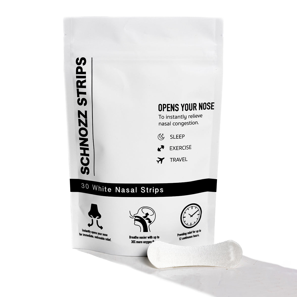 Schnozz Strips Nasal Strips 30 Day Supply
