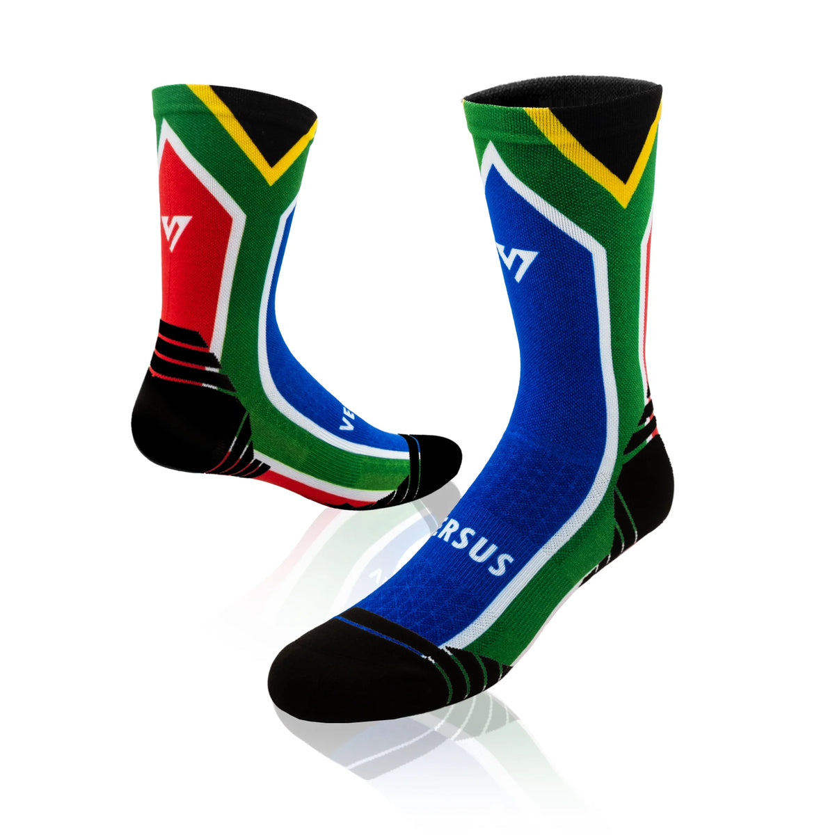 Versus South Africa Flag  Active Crew Socks