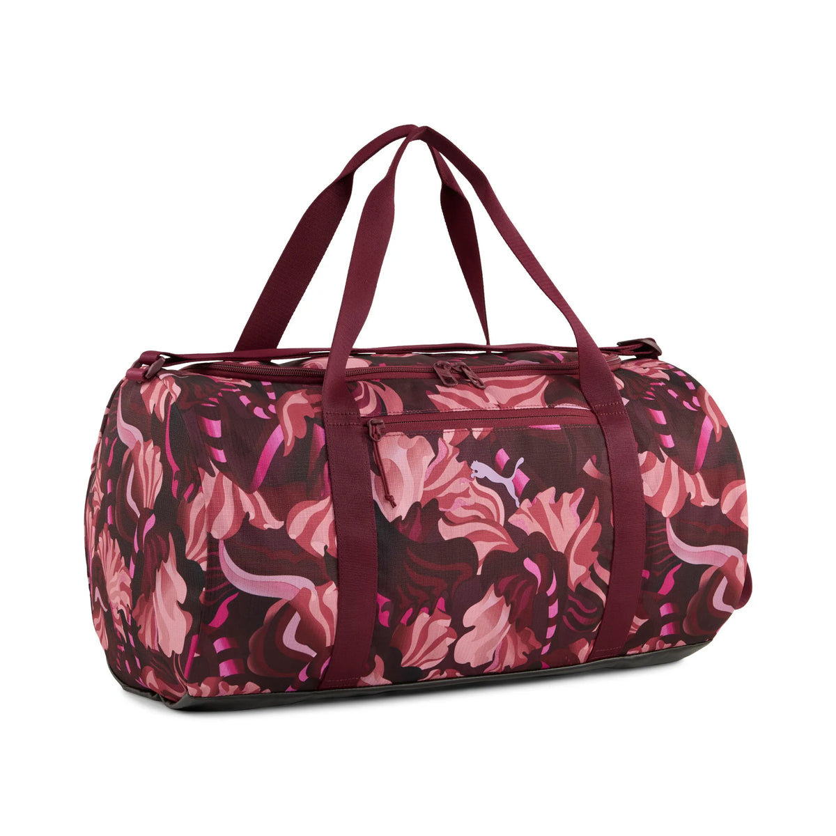 Puma AT ESS Floral Ribbon Barrel Bag Ruby Shimmer