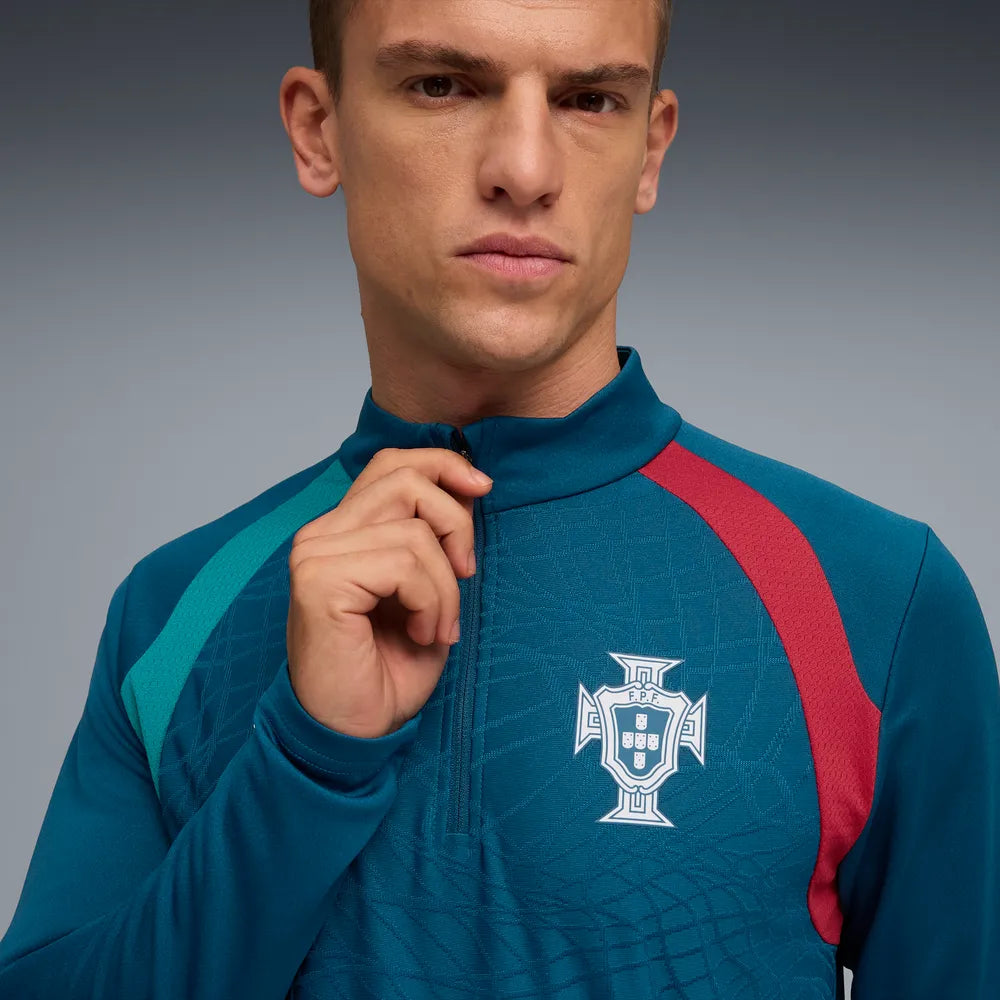 Puma Portugal Training 1/4 Zip Top Ocean Tropic