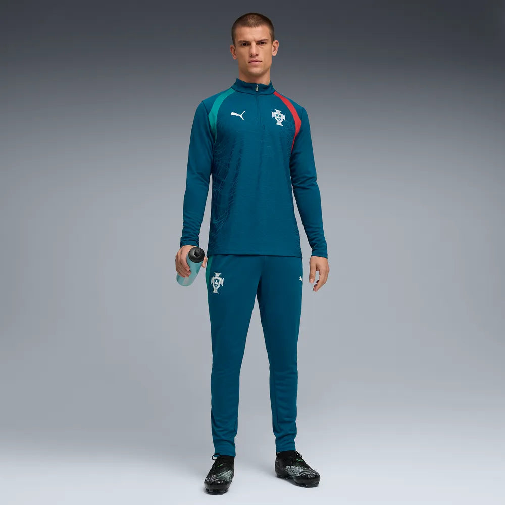 Puma Portugal Training 1/4 Zip Top Ocean Tropic