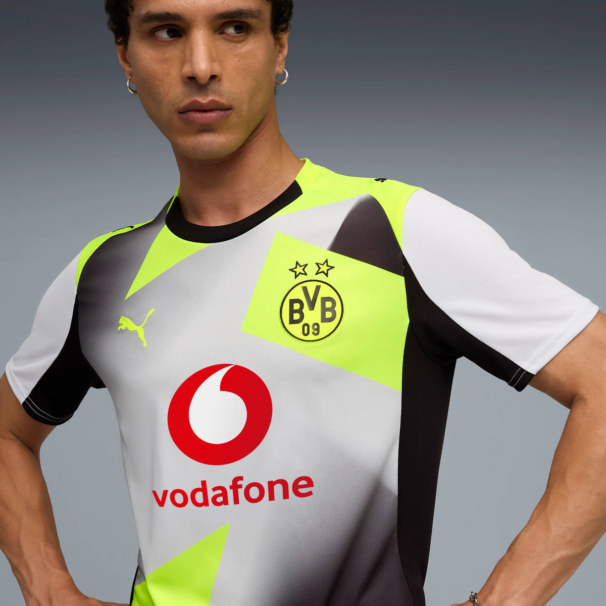 Puma Borussia Dortmund 25/26 Away Jersey Silver Mist-Yellow Alert