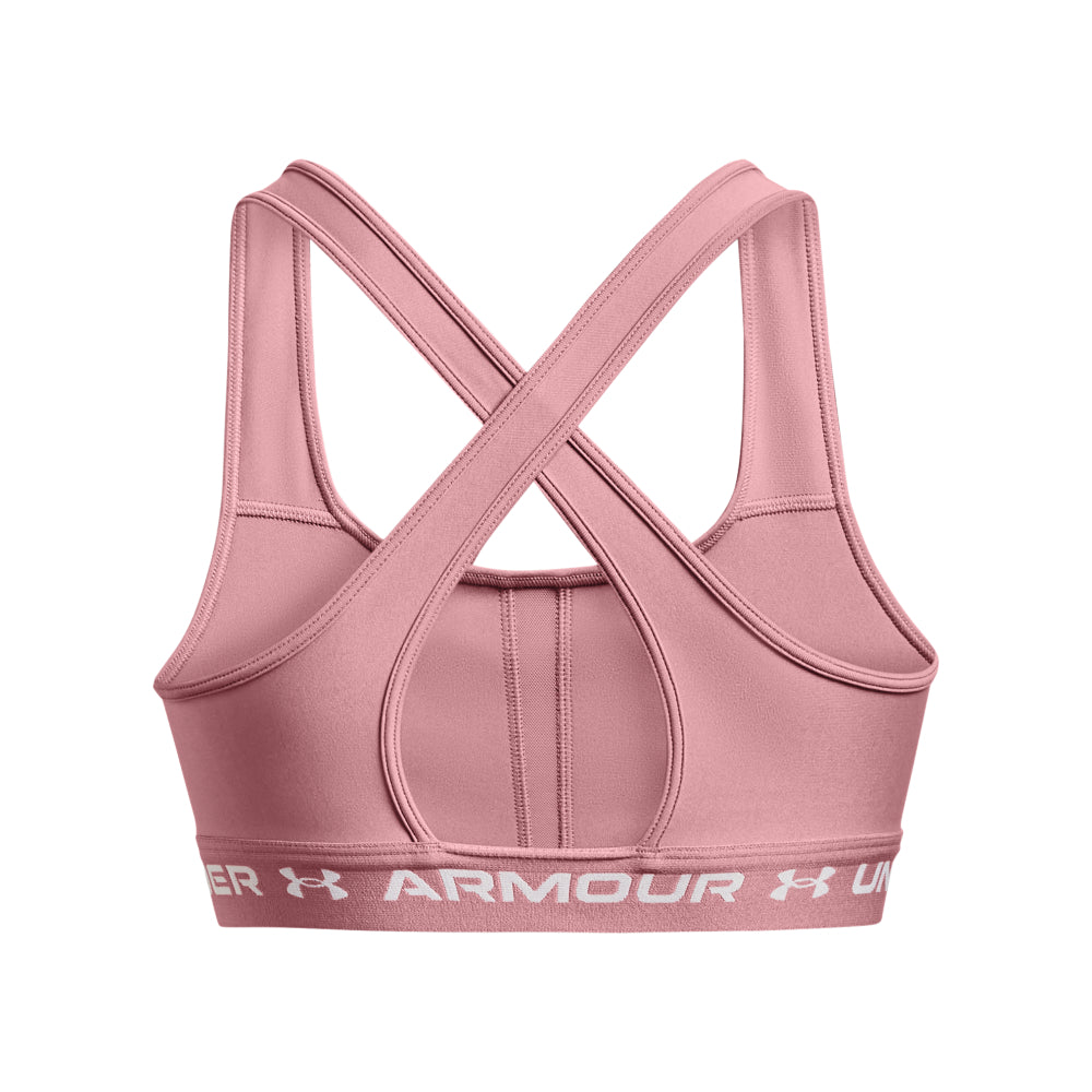 Under Armour Mid Crossback Sport Bra Pink
