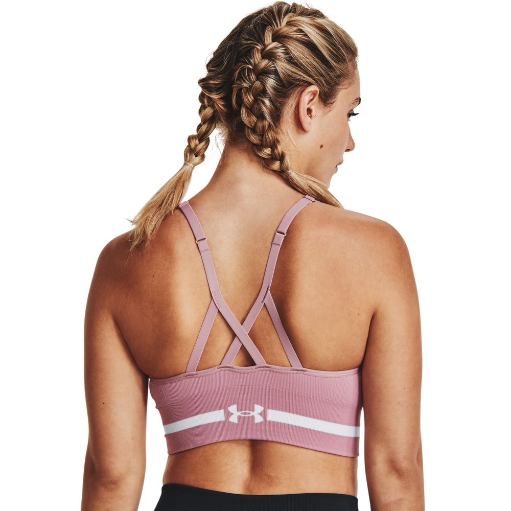 Under Armour Seamless Low Long Sports Bra Pink