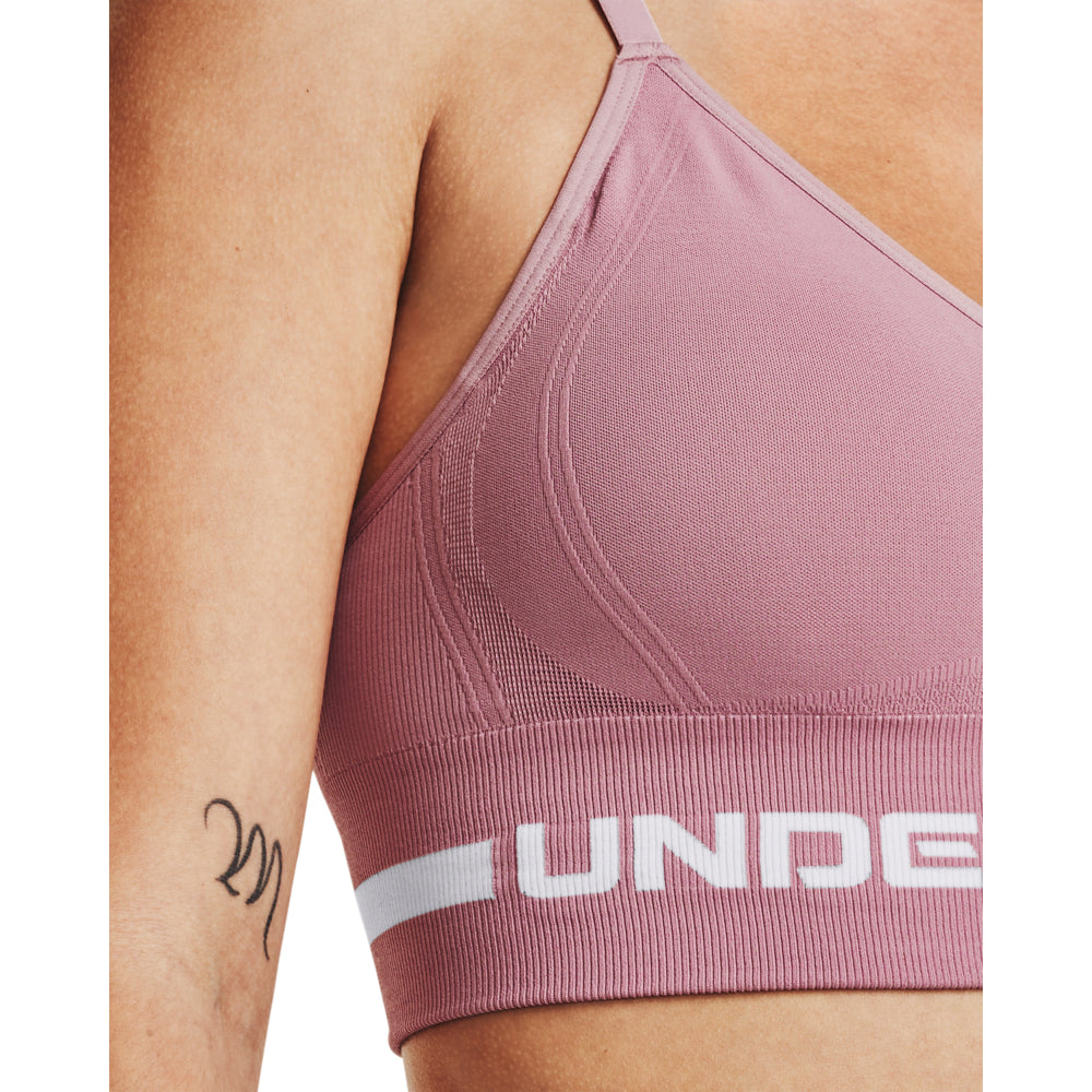 Under Armour Seamless Low Long Sports Bra Pink