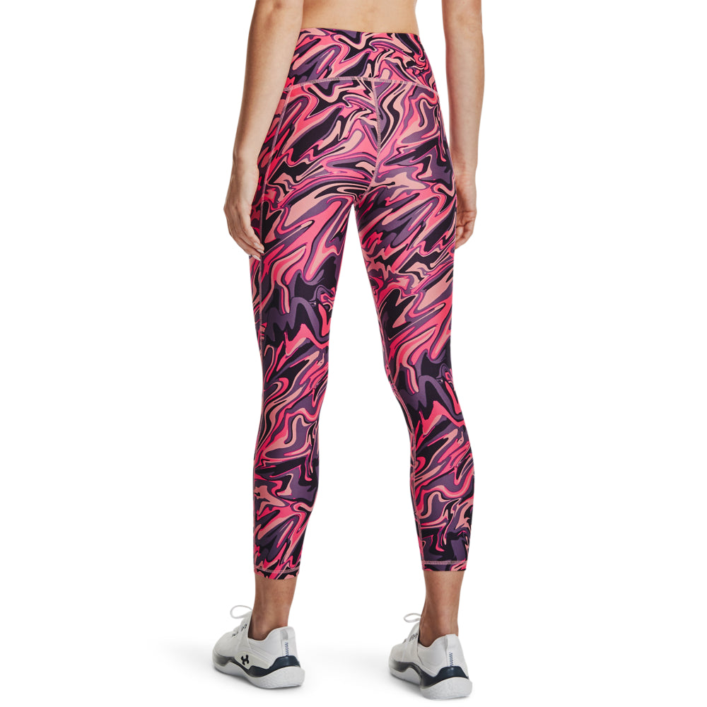 Under Armour HeatGear Printed Ankle Leggings Pink