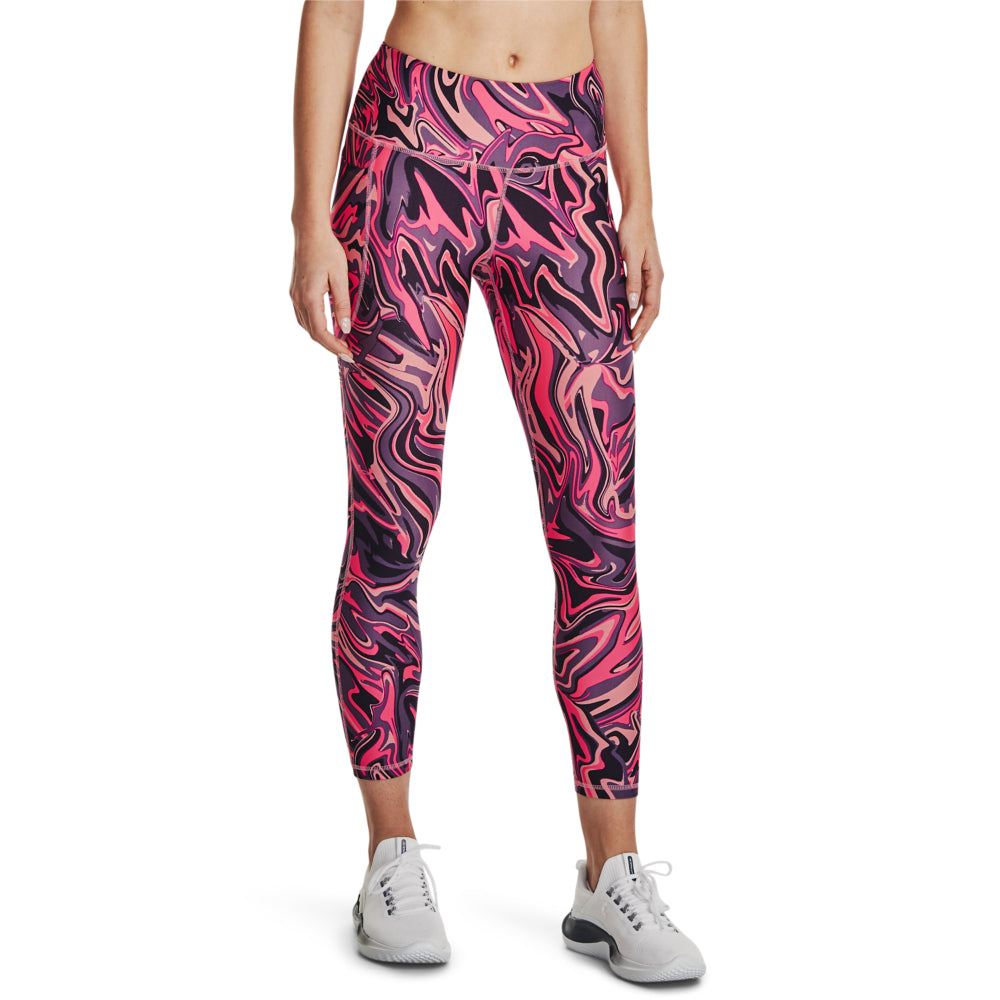 Under Armour HeatGear Printed Ankle Leggings Pink