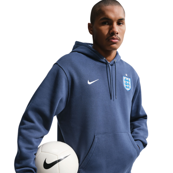 Nike England Club Football Pullover Hoodie Midnight Navy