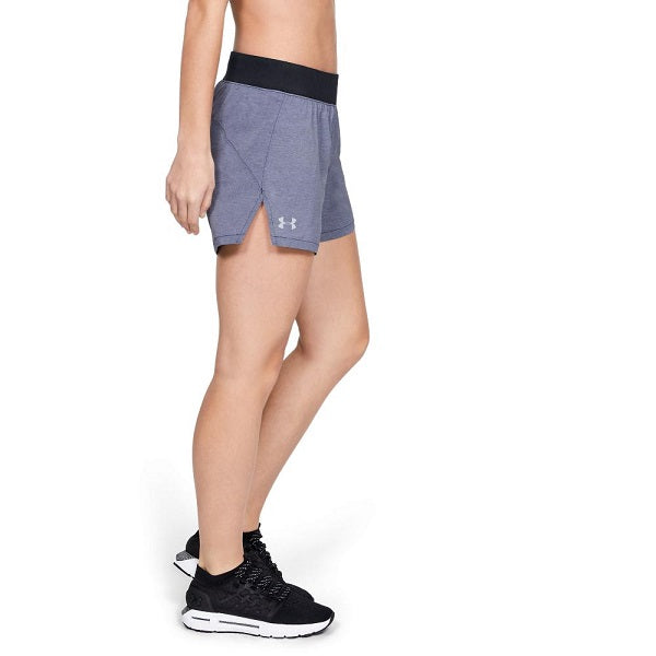 Under Armour Launch SW 5&#39;&#39; Shorts  Black Full Heather